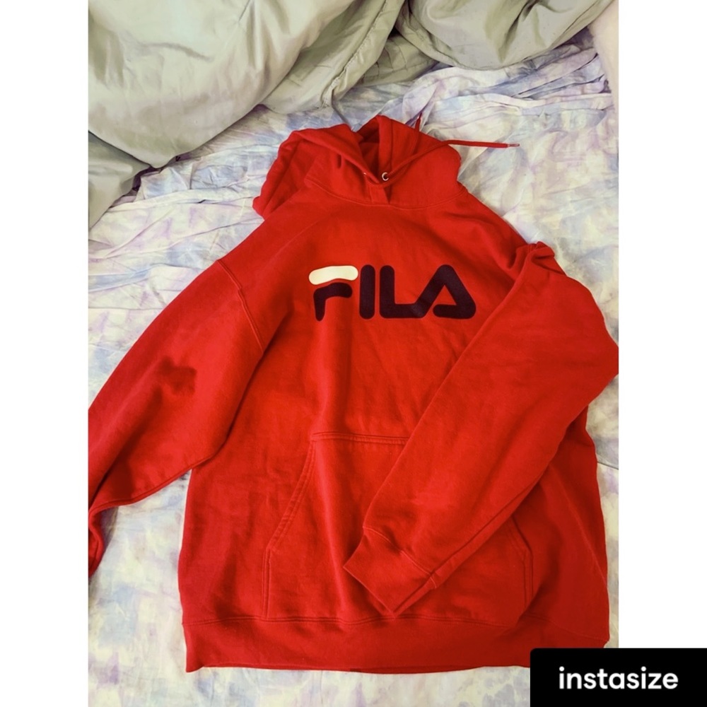 Fila Oversized Red Hoodie